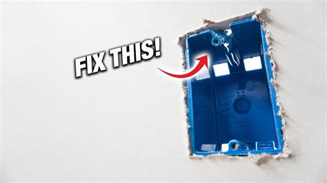 how to fix broken internal electric outlet box plastic|electrical box stripped threads.